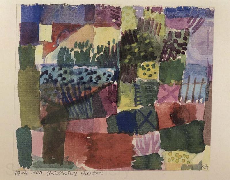 Paul Klee Southern Garden Norge oil painting art